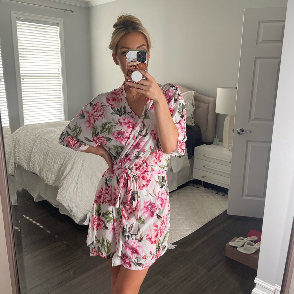 Show Me Your Mumu Pink Floral Robe
